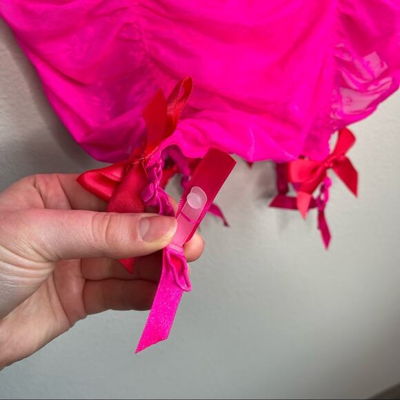 Victoria's Secret "Sexy Little Things" Hot Pink Corset Lingerie Bustier 34C - Picture 4 of 10